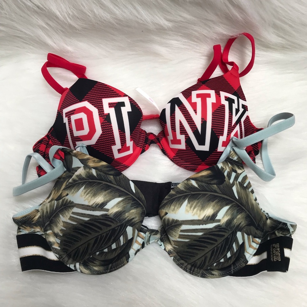 PINK Push Up Bra Set